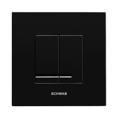 Zestaw Schwab Duplo WC 380 stelaż podtynkowy WC z przyciskiem Arte Duo czarny (4060452701, 4060415638)