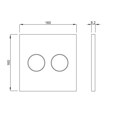 Schwab Itea Duo przycisk spłukujący do WC pneumatyczny tworzywo chrom błyszczący 4060419651