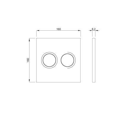 Schwab Itea Duo przycisk spłukujący do WC pneumatyczny aluminium czarny 4060419738