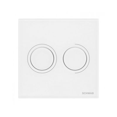 Schwab Itea Duo przycisk spłukujący do WC pneumatyczny szkło biały 4060419801