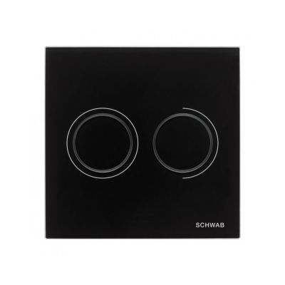 Schwab Itea Duo przycisk spłukujący do WC pneumatyczny szkło czarny 4060419838