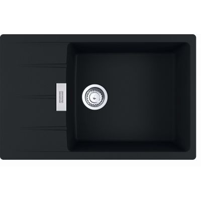 Franke Centro zlewozmywak granitowy 78x50 cm z baterią czarny mat 1140.733.329
