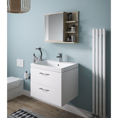 Domtech Basic szafka łazienkowa 60x50 cm lustrzana prawa dąb sonoma EN-2OVW-XYOZ