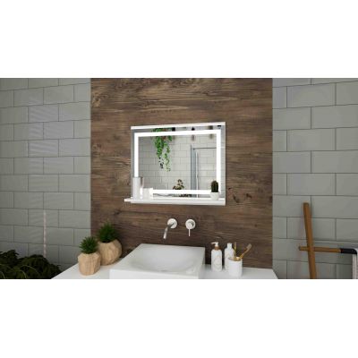 Domtech LED_in lustro łazienkowe 60x50 cm z oświetleniem biały LEDin.50x60.1P.BIA