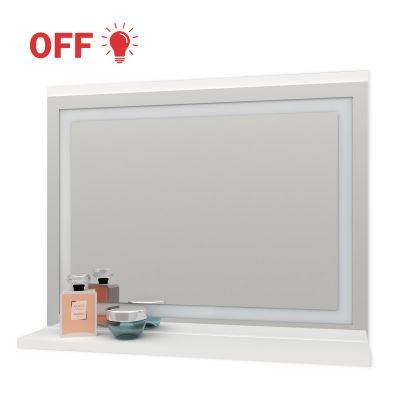 Domtech LED_in lustro łazienkowe 60x50 cm z oświetleniem biały LEDin.50x60.1P.BIA