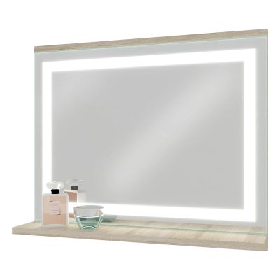 Domtech LED_in lustro łazienkowe 60x50 cm z oświetleniem dąb sonoma LEDin.50x60.1P.DAB