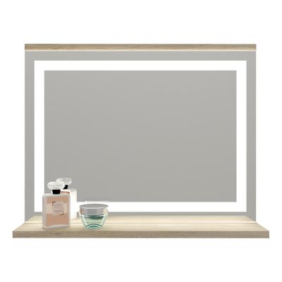 Domtech LED_in lustro łazienkowe 60x50 cm z oświetleniem dąb sonoma LEDin.50x60.1P.DAB