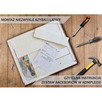 Domtech LED_in lustro łazienkowe 60x50 cm z oświetleniem dąb sonoma LEDin.50x60.1P.DAB