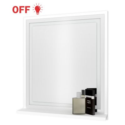 Domtech LED_in lustro łazienkowe 70x60 cm z oświetleniem biały LEDin.60x70.1P.BIA