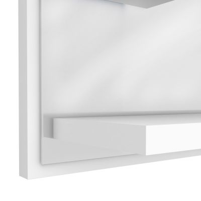 Domtech Lux lustro łazienkowe 60x50 cm z półkami lewe biały LUX.3P.L.50x60.BIA