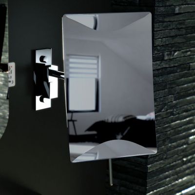 Geesa Mirror lusterko kosmetyczne 15x22,5 cm prostokątne chrom 911083