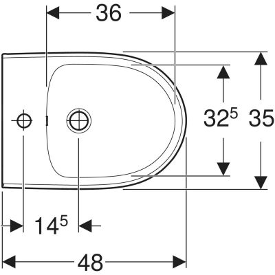 Geberit Selnova Compact bidet stojący biały 115.086.GH.1