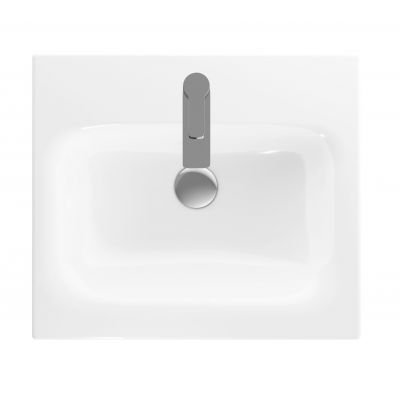 Geberit Selnova Square umywalka z szafką 55 cm zestaw meblowy biały połysk 501.232.00.1