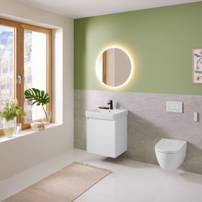 Geberit Selnova Square umywalka z szafką 36 cm białą 504.130.00.1