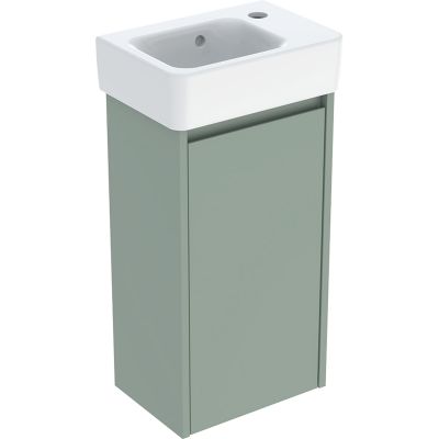 Geberit Selnova Square umywalka z szafką 36 cm biały połysk/szałwiowozielony 504.130.IK.1