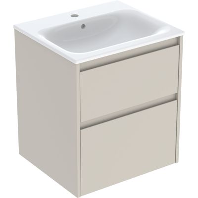 Geberit Selnova Square umywalka z szafką 55 cm piaskowoszary 504.137.DB.1