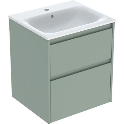 Geberit Selnova Square umywalka z szafką 55 cm szałwiowozielony 504.137.IK.1