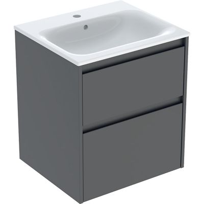 Geberit Selnova Square umywalka z szafką 55 cm lava 504137JK1