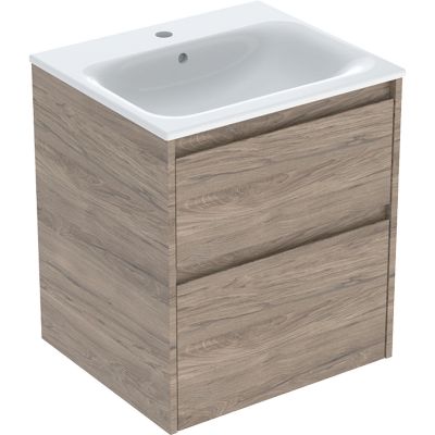 Geberit Selnova Square umywalka z szafką 55 cm orzech 504.137.JR.1