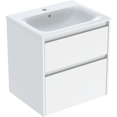 Geberit Selnova Square umywalka z szafką 60 cm białą 504.138.01.1