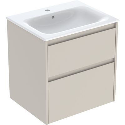 Geberit Selnova Square umywalka z szafką 60 cm piaskowoszary 504.138.DB.1