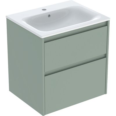 Geberit Selnova Square umywalka z szafką 60 cm szałwiowozielony 504.138.IK.1