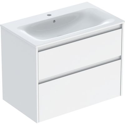 Geberit Selnova Square umywalka z szafką 80 cm białą 504.139.01.1