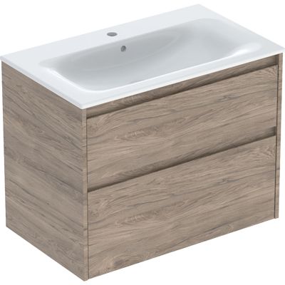 Geberit Selnova Square umywalka z szafką 80 cm orzech 504.139.JR.1
