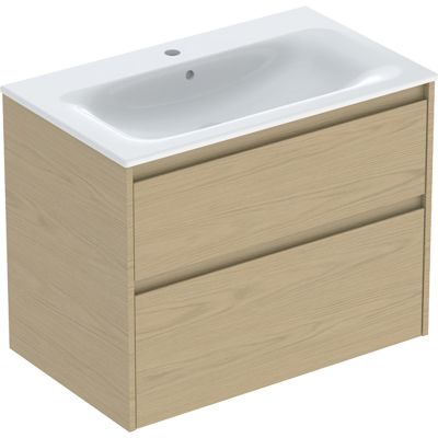 Geberit Selnova Square umywalka z szafką 80 cm dąb 504.139.PS.1