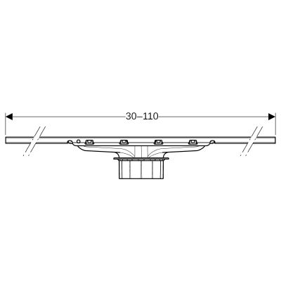 Geberit CleanLine odpływ liniowy 110 cm czarny 154.502.TE.1