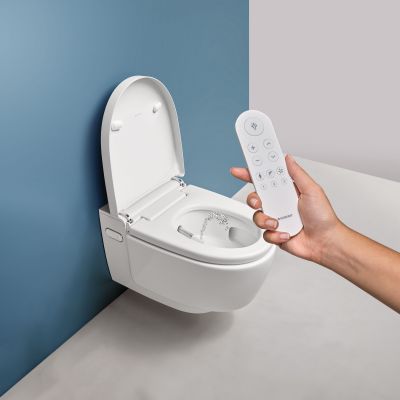 Geberit AquaClean Mera toaleta myjąca wisząca bez kołnierza ze spłukiwaniem wirowym biała 146.200.11.1