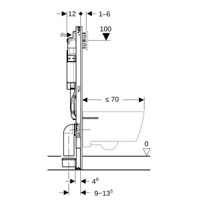 Geberit Acanto miska WC z deską wolnoopadającą stelażem wspornikami i uszczelka wygłuszającą biały (502774008, 111320006, 111815001, 156050001)