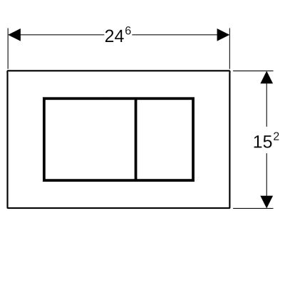 Geberit Sigma40 przycisk spłukujący do WC stal 115.629.FW.1