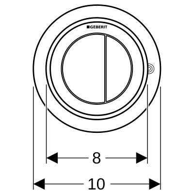 Geberit Typ 10 przycisk spłukujący do WC czarny 116.057.16.1