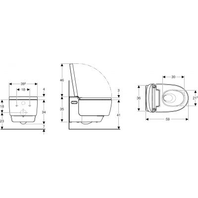 Geberit AquaClean Mera Classic urządzenie WC (miska z deską) z funkcją higieny intymnej UP biały alpin 146.202.11.1