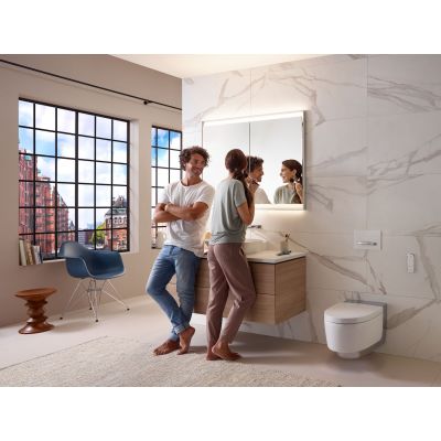 Geberit AquaClean toaleta myjąca wisząca bez kołnierza spłukiwanie wirowe biała 146.202.21.1