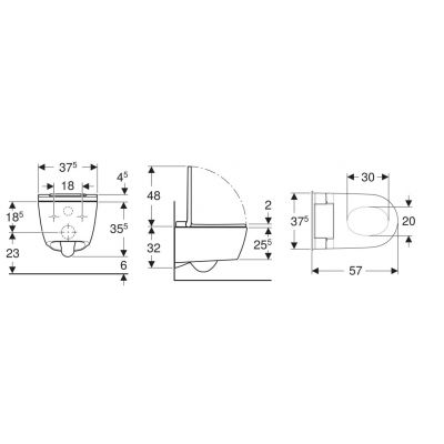 Zestaw Geberit AquaClean Sela toaleta myjąca wisząca ze stelażem podtynkowym biała (146.220.21.1. 111.320.00.6)