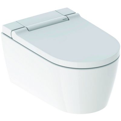 Zestaw Geberit urządzenie WC (miska z deską) z funkcją higieny intymnej i stelaż podtynkowy Duofix biały (146222111, 111320005, 156050001, 111815001)