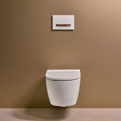 Geberit One miska WC wisząca bez kołnierza spłukiwanie wirowe z deską wolnoopadającą biały 500.201.01.1