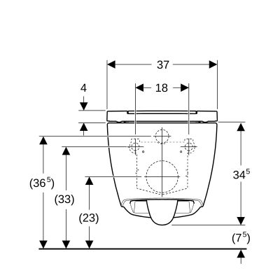 Geberit One miska WC wisząca bez kołnierza spłukiwanie wirowe z deską wolnoopadającą biały 500.201.01.1