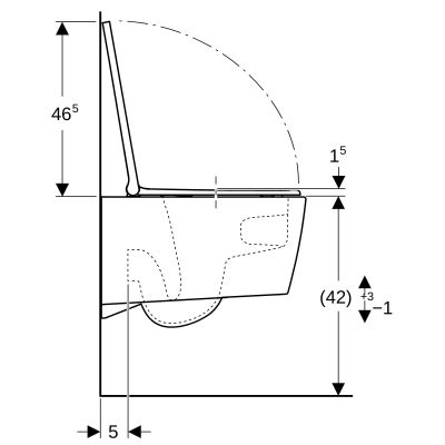Geberit One miska WC wisząca bez kołnierza spłukiwanie wirowe z deską wolnoopadającą biały 500.201.01.1