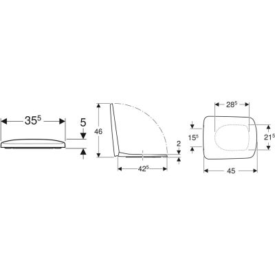 Geberit Selnova Square deska sedesowa wolnoopadająca biała 500.336.01.1