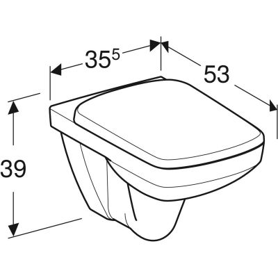 Geberit Selnova Square zestaw miska WC wisząca Rimfree z deską sedesową wolnoopadającą biały 501.961.00.1