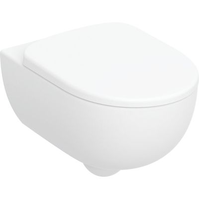 Geberit Selnova Premium zestaw miska z deską wisząca bez kołnierza biały połysk 501.991.00.1