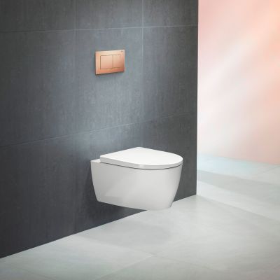 Geberit iCon miska WC z deską wolnoopadającą wisząca bez kołnierza ze spłukiwaniem wirowym biały połysk 503.045.00.1