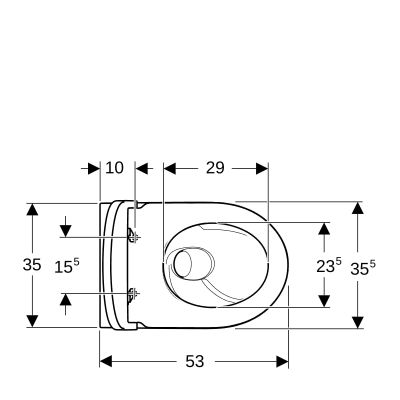 Geberit iCon miska WC z deską wolnoopadającą wisząca bez kołnierza spłukiwanie wirowe biały połysk 503.046.00.1