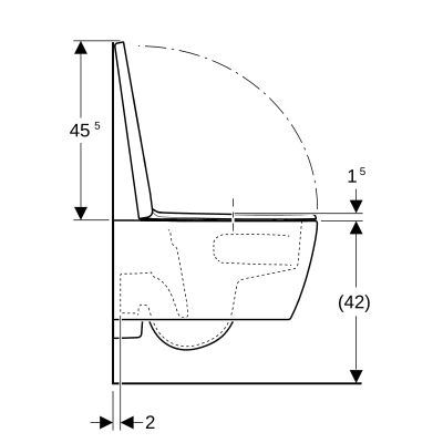 Geberit iCon miska WC z deską wolnoopadającą wisząca bez kołnierza spłukiwanie wirowe biały połysk 503.046.00.1
