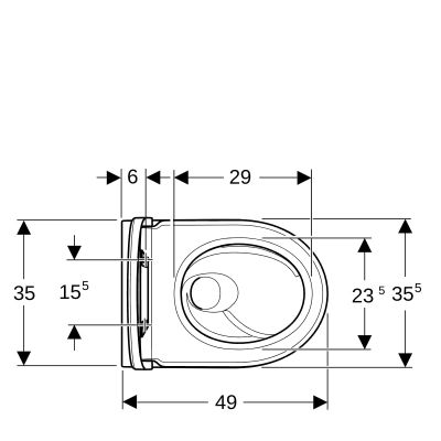 Geberit iCon zestaw miska z deską wisząca bez kołnierza spłukiwanie wirowe biały połysk 503.048.00.1