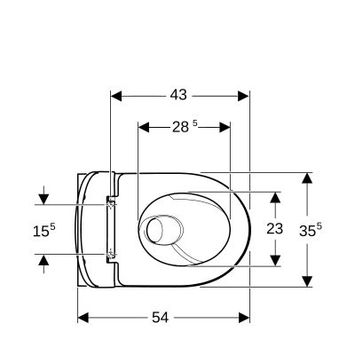 Geberit Selnova miska WC z deską wolnoopadającą stelażem podtynkowym wspornikami i uszczelką wygłuszającą biały połysk (503083001,111320006, 111815001, 156050001)