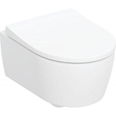 Zestaw Geberit iCon miska z deską ze stelażem wspornikami i uszczelką wygłuszającą biały (111320006, 111815001, 156050001, 503232001)
